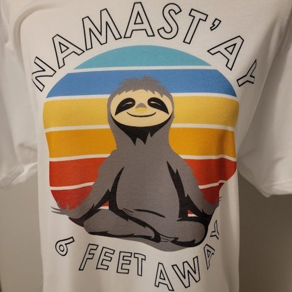 3/$30 Bundle: NEW: Namast'ay 6 Feet Away - Picture 1 of 3
